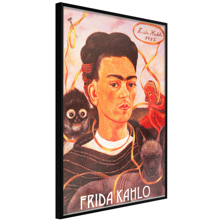Poster Frida Kahlo - composition with a colorful portrait of a woman and animals 114413 additionalImage 10