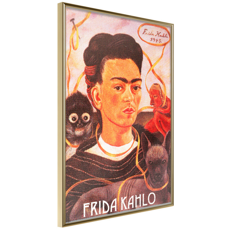 Poster Frida Kahlo - composition with a colorful portrait of a woman and animals 114413 additionalImage 12