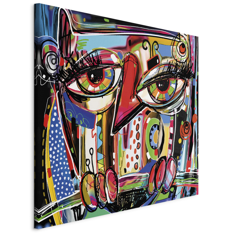 Canvas Print New Dimension of Face (1-part) - Abstraction in Modernist Style 114513 additionalImage 2
