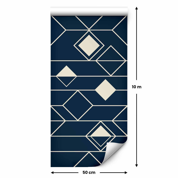 Wallpaper Triangles and Squares (Navy Blue) 114813 additionalImage 2