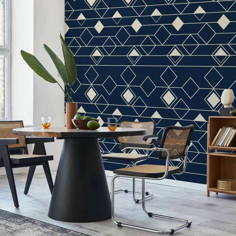 Wallpaper Triangles and Squares (Navy Blue) 114813 additionalImage 9