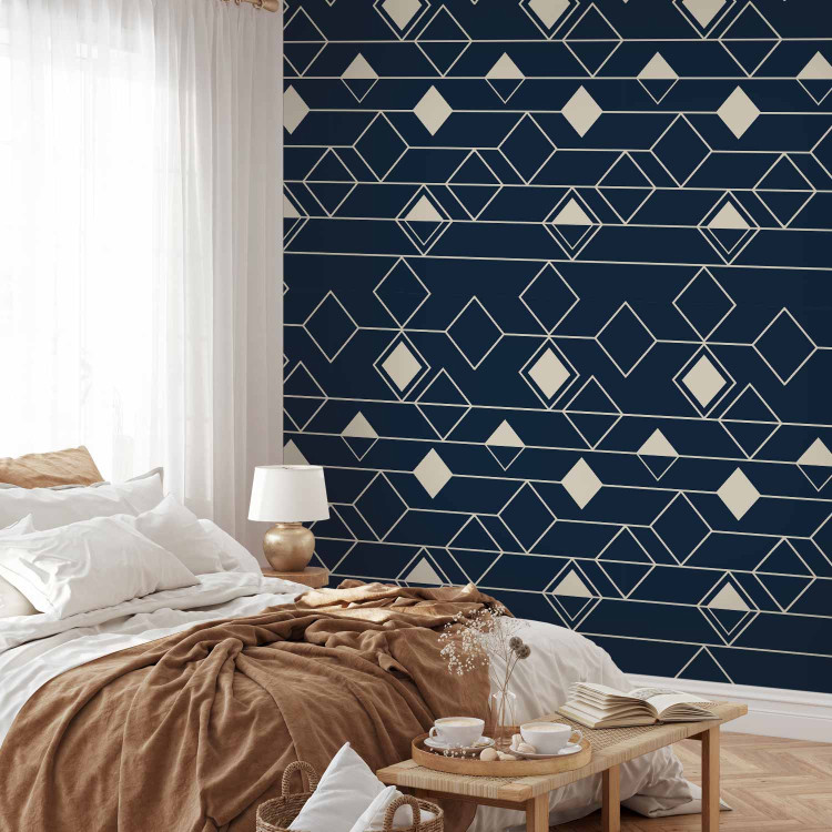 Wallpaper Triangles and Squares (Navy Blue) 114813 additionalImage 4