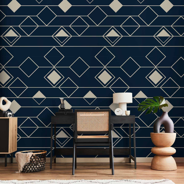 Wallpaper Triangles and Squares (Navy Blue) 114813 additionalImage 5