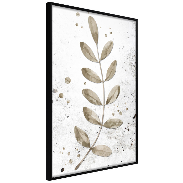 Poster Single Branch - delicate autumn leaves on a grayscale background 116413 additionalImage 8