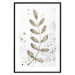 Poster Single Branch - delicate autumn leaves on a grayscale background 116413 additionalThumb 17