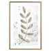 Poster Single Branch - delicate autumn leaves on a grayscale background 116413 additionalThumb 14