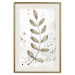 Poster Single Branch - delicate autumn leaves on a grayscale background 116413 additionalThumb 19