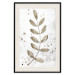 Poster Single Branch - delicate autumn leaves on a grayscale background 116413 additionalThumb 18
