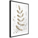 Poster Single Branch - delicate autumn leaves on a grayscale background 116413 additionalThumb 2