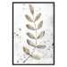 Poster Single Branch - delicate autumn leaves on a grayscale background 116413 additionalThumb 18