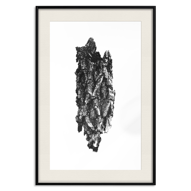 Wall Poster Tree Bark - black and white vertical composition on a solid white background 116613 additionalImage 18