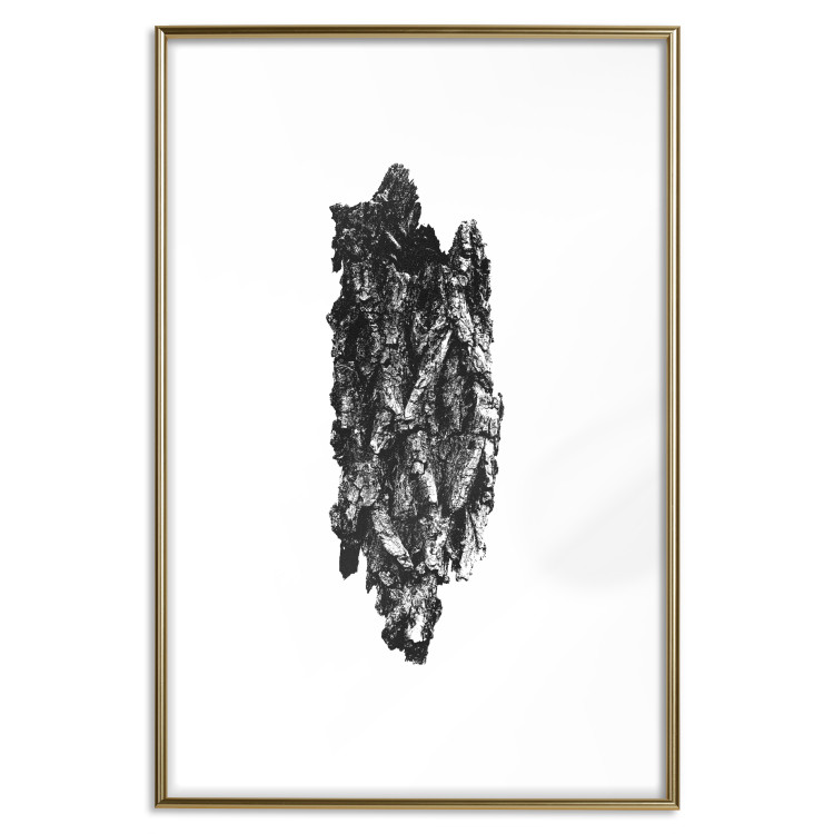 Wall Poster Tree Bark - black and white vertical composition on a solid white background 116613 additionalImage 14