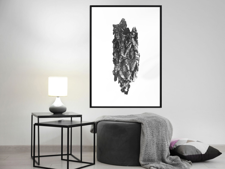 Wall Poster Tree Bark - black and white vertical composition on a solid white background 116613 additionalImage 5