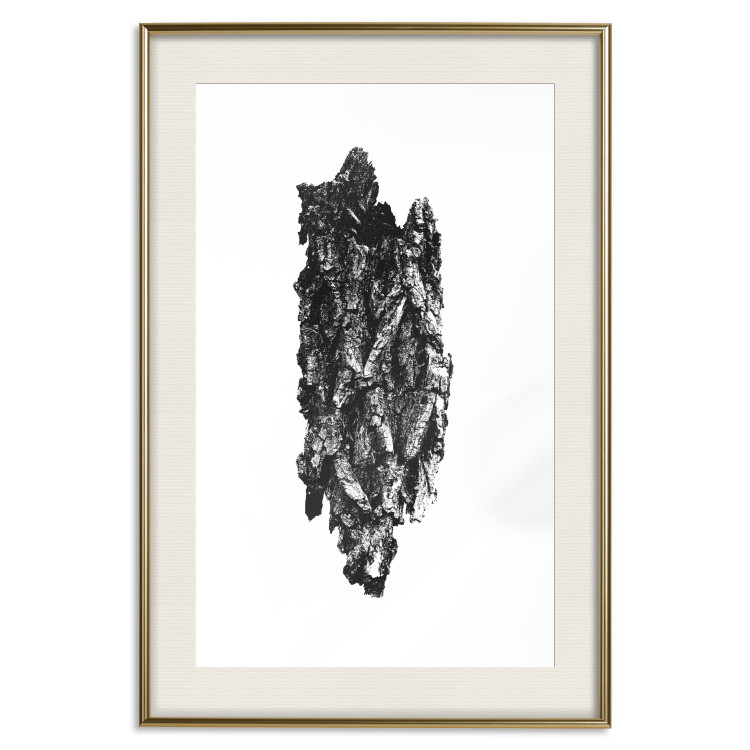 Wall Poster Tree Bark - black and white vertical composition on a solid white background 116613 additionalImage 19