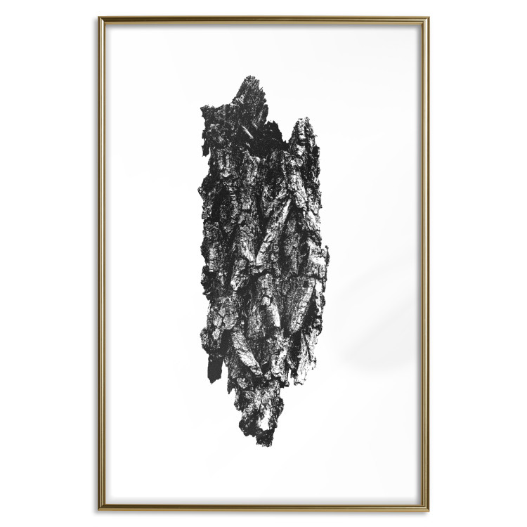 Wall Poster Tree Bark - black and white vertical composition on a solid white background 116613 additionalImage 20