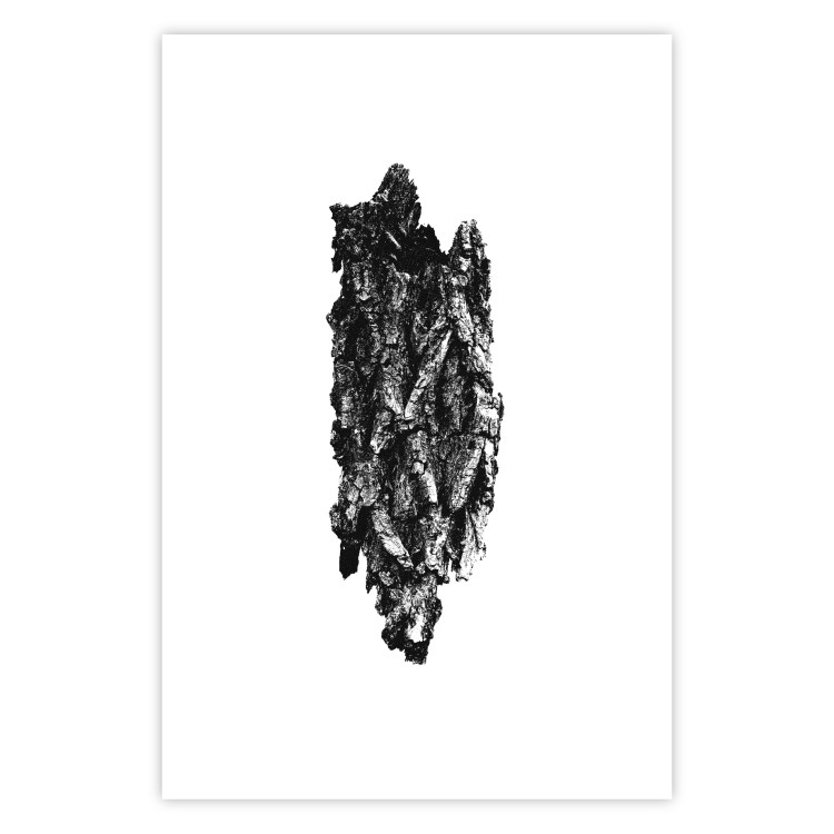 Wall Poster Tree Bark - black and white vertical composition on a solid white background 116613 additionalImage 25