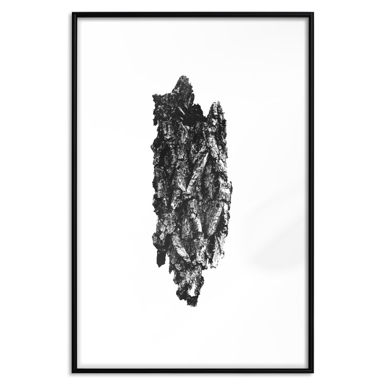 Wall Poster Tree Bark - black and white vertical composition on a solid white background 116613 additionalImage 15