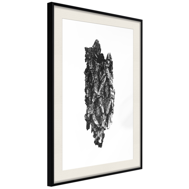 Wall Poster Tree Bark - black and white vertical composition on a solid white background 116613 additionalImage 3
