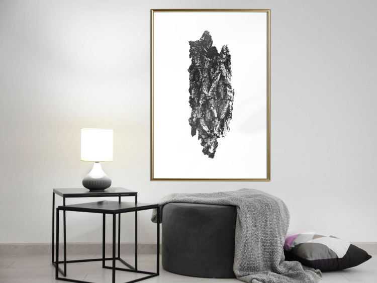 Wall Poster Tree Bark - black and white vertical composition on a solid white background 116613 additionalImage 7