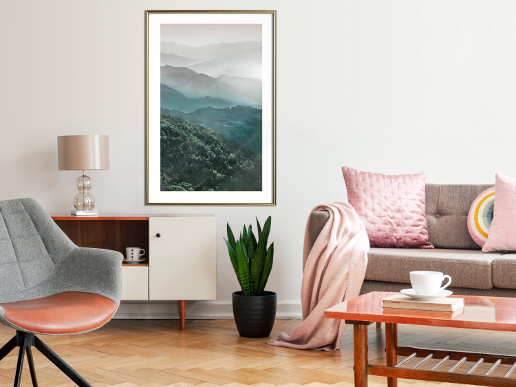Wall Poster Beautiful Tuscany - picturesque landscape of forest and fog amidst mountain range 117013 additionalImage 13