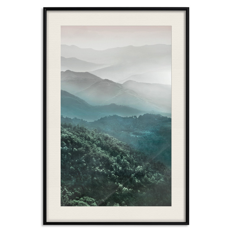 Wall Poster Beautiful Tuscany - picturesque landscape of forest and fog amidst mountain range 117013 additionalImage 18