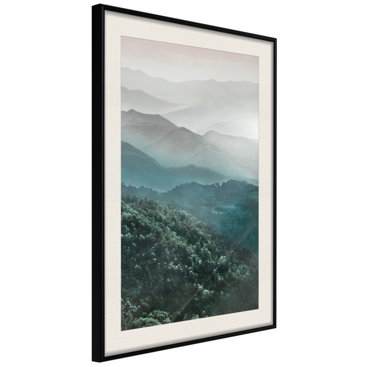 Wall Poster Beautiful Tuscany - picturesque landscape of forest and fog amidst mountain range 117013 additionalImage 3