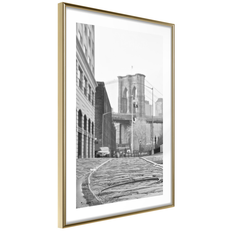 Wall Poster Brooklyn Bridge - black and white composition with New York architecture 118013 additionalImage 10
