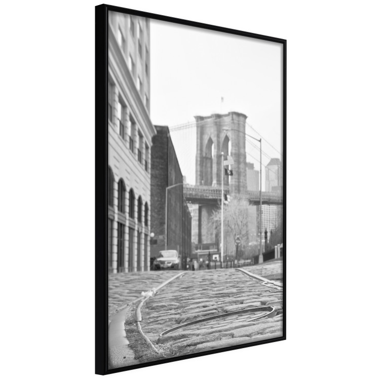 Wall Poster Brooklyn Bridge - black and white composition with New York architecture 118013 additionalImage 11