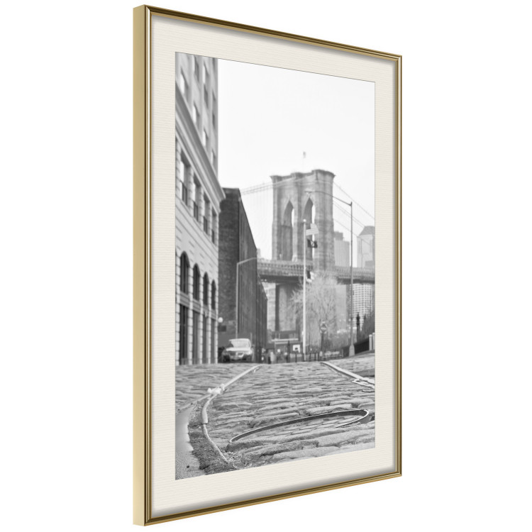 Wall Poster Brooklyn Bridge - black and white composition with New York architecture 118013 additionalImage 5
