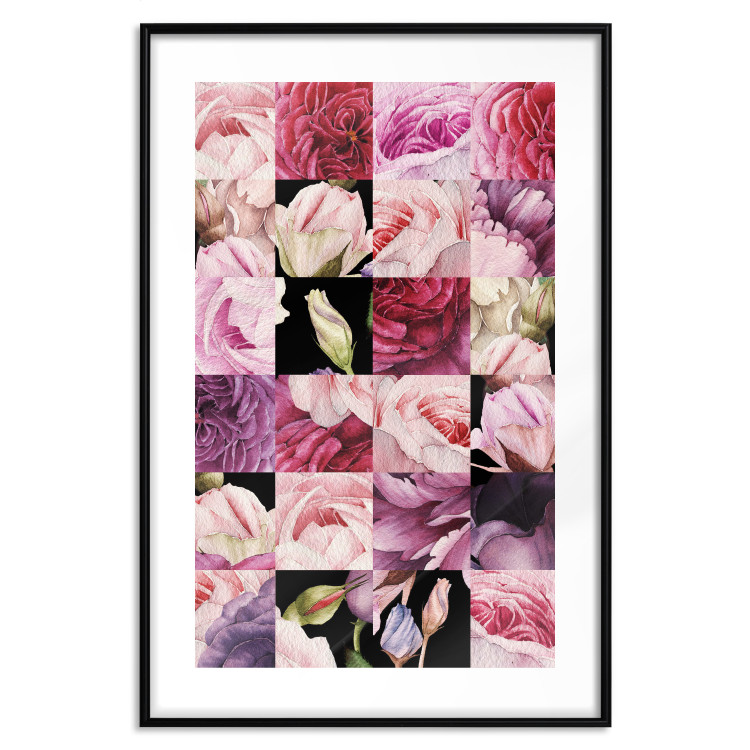 Poster Floral Collage - colorful composition full of pink-toned plants 118313 additionalImage 15