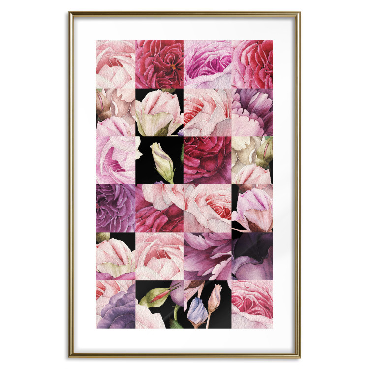 Poster Floral Collage - colorful composition full of pink-toned plants 118313 additionalImage 14