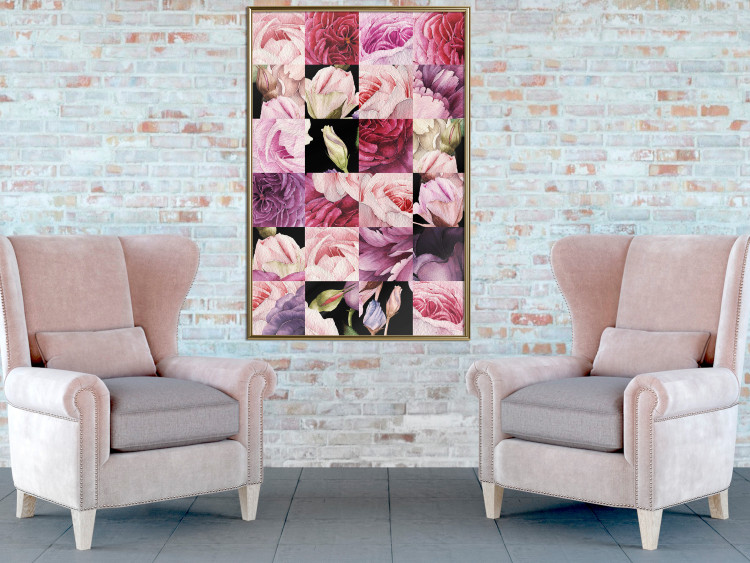 Poster Floral Collage - colorful composition full of pink-toned plants 118313 additionalImage 5