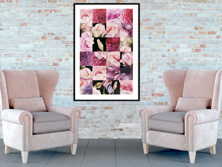Poster Floral Collage - colorful composition full of pink-toned plants 118313 additionalImage 4