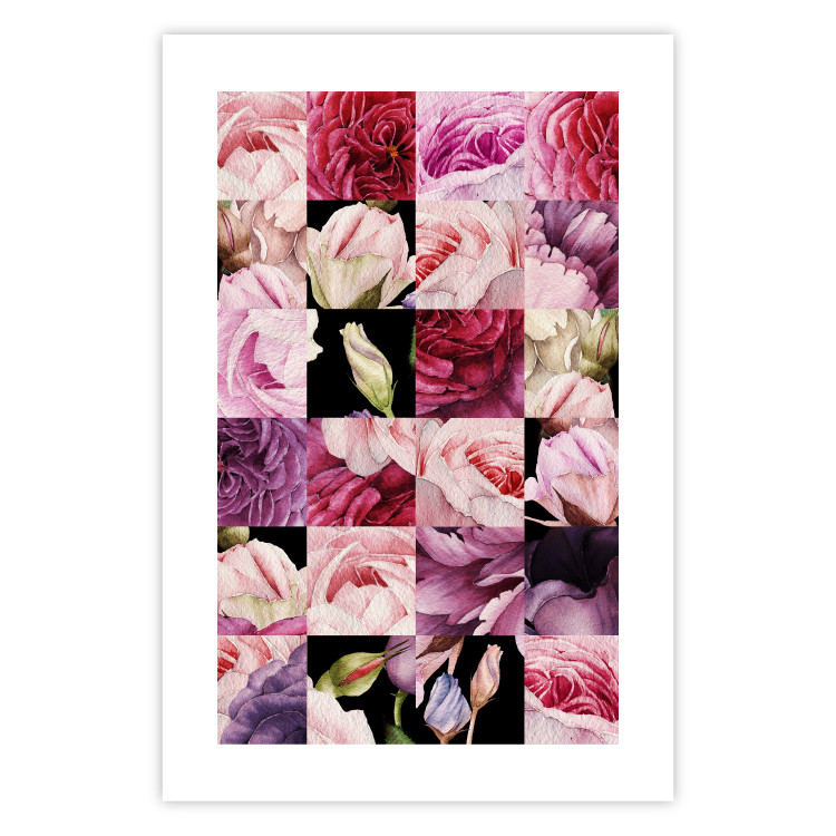 Poster Floral Collage - colorful composition full of pink-toned plants 118313 additionalImage 19