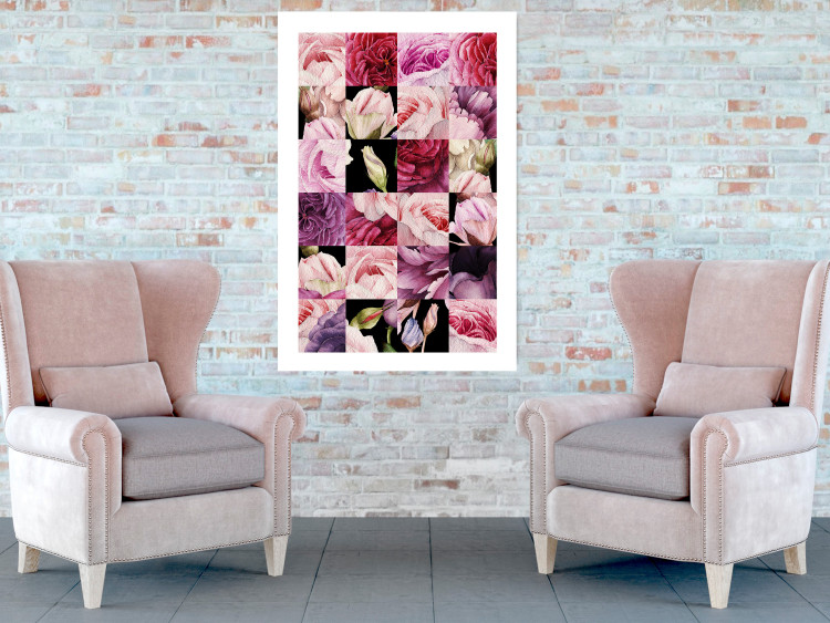 Poster Floral Collage - colorful composition full of pink-toned plants 118313 additionalImage 2