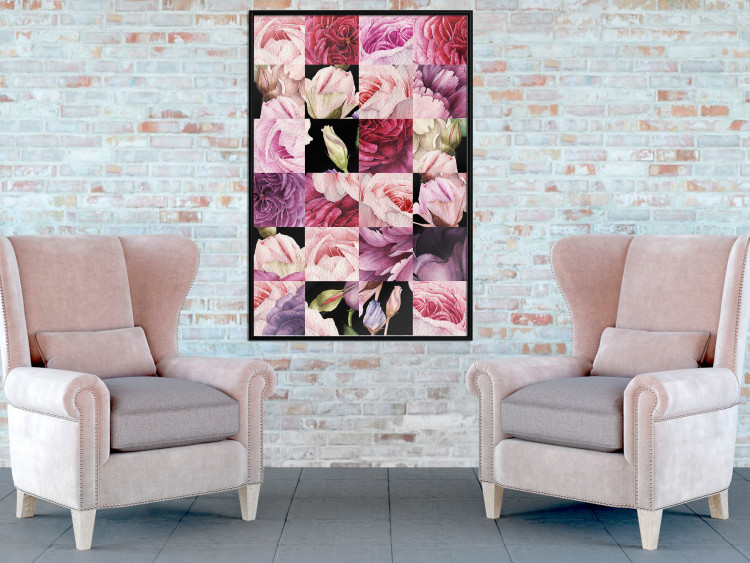 Poster Floral Collage - colorful composition full of pink-toned plants 118313 additionalImage 3