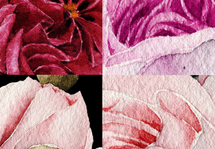 Poster Floral Collage - colorful composition full of pink-toned plants 118313 additionalImage 8