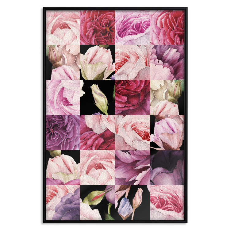 Poster Floral Collage - colorful composition full of pink-toned plants 118313 additionalImage 18