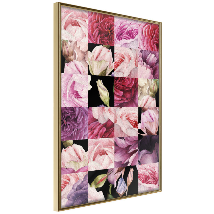 Poster Floral Collage - colorful composition full of pink-toned plants 118313 additionalImage 12
