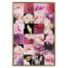 Poster Floral Collage - colorful composition full of pink-toned plants 118313 additionalThumb 16