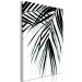 Canvas Art Print Relax under the palm - leaves of a tropical plant in a black and white minimalist style 119013 additionalThumb 2