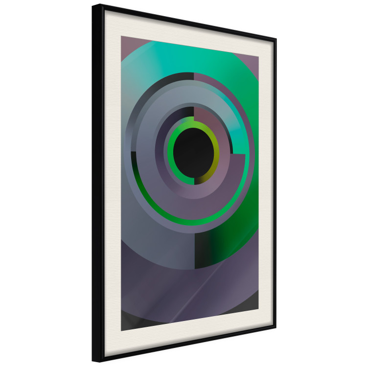 Poster Efficient System - geometric abstraction in circles in green and gray 119213 additionalImage 3
