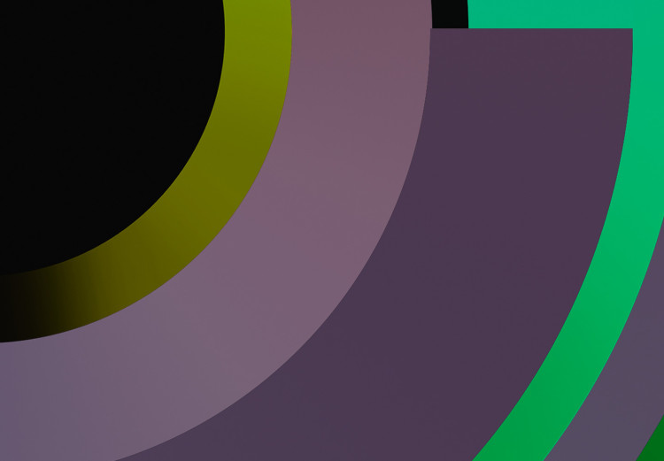 Poster Efficient System - geometric abstraction in circles in green and gray 119213 additionalImage 10