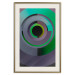Poster Efficient System - geometric abstraction in circles in green and gray 119213 additionalThumb 19