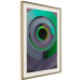 Poster Efficient System - geometric abstraction in circles in green and gray 119213 additionalThumb 2