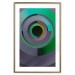 Poster Efficient System - geometric abstraction in circles in green and gray 119213 additionalThumb 16