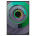 Poster Efficient System - geometric abstraction in circles in green and gray 119213 additionalThumb 24