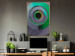 Poster Efficient System - geometric abstraction in circles in green and gray 119213 additionalThumb 7