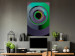 Poster Efficient System - geometric abstraction in circles in green and gray 119213 additionalThumb 23