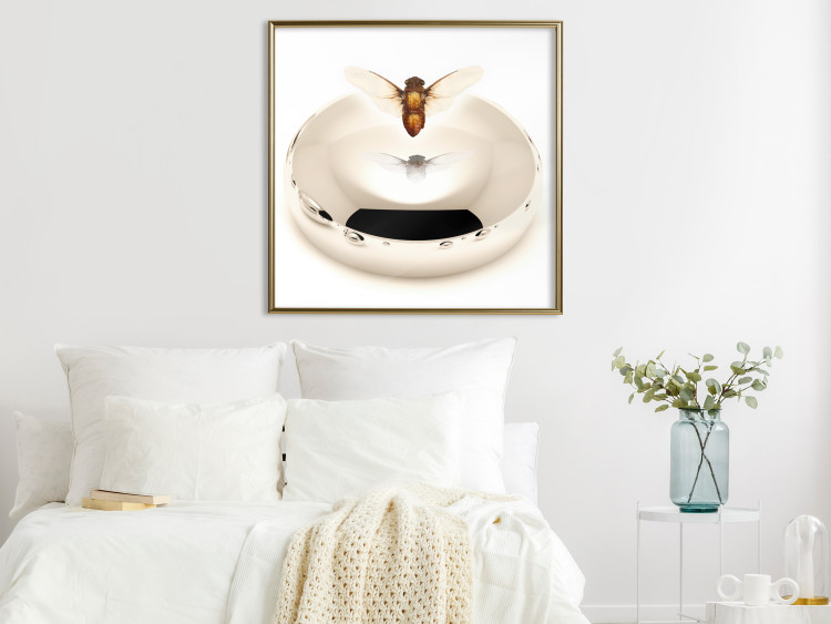 Poster Reach for Dreams - abstract levitating insect above a golden circle 122313 additionalImage 7